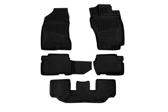 Коврики 3D в салон TOYOTA Wish 4WD (25), 2009-2012, 2012-, Мв., правый руль, 5 шт. (полиуретан) / Тойота Виш