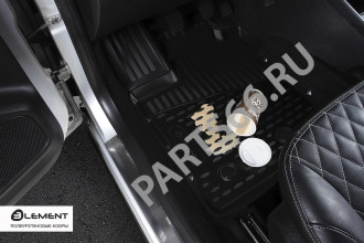 Коврики 3D в салон HONDA Pilot, 01/2016, 6 шт. (полиуретан) / Хонда Пилот