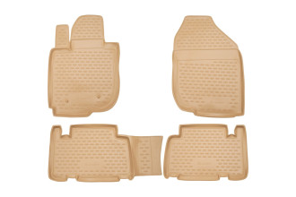 Коврики в салон TOYOTA RAV4 long 01/2006-, 4 шт. (полиуретан, бежевые) / Тойота Рав 4