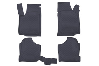 Коврики в салон VW Golf IV 1998-2004, 4 шт. (полиуретан, серые) / Фольксваген Гольф