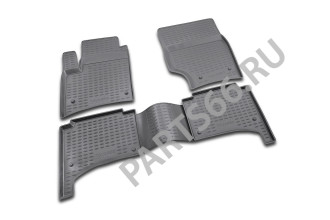 Коврики в салон VW Touareg I 10/2002-2010, 4 шт. (полиуретан, бежевые) / Фольксваген Туарег
