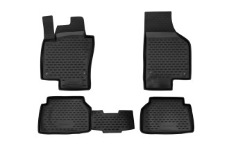 Коврики в салон VW Tiguan 10/2007-2016, 4 шт. (полиуретан, серые) / Фольксваген Тигуан