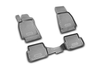 Коврики в салон AUDI A-6 III (С6), 2006-2011, 4 шт. (полиуретан, серые) / Ауди А6