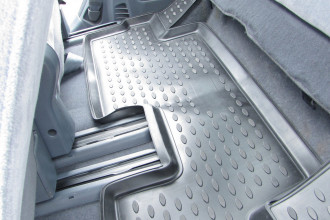 Коврики в салон HONDA Odyssey RA6 JDM 12/1999-09/2003, П.Р., 3 ряда, 5 шт. (полиуретан) / Хонда Одиссей