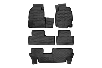 Коврики в салон HONDA Odyssey RA6 JDM 12/1999-09/2003, П.Р., 3 ряда, 5 шт. (полиуретан) / Хонда Одиссей