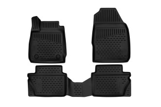 Коврики 3D в салон подходит для FORD Fiesta (Mk6r, Mk7, Mk7r), 2012-2019, 2017-, 4 шт. (ПУ, повышенн / Форд Фиеста