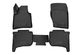 Коврики 3D в салон VW Touareg II 2010-2015, 2015-03/2018, 2-х зонный климат-контроль, 4 шт. (ПУ, повышенная износостойкость) / Фольксваген Туарег