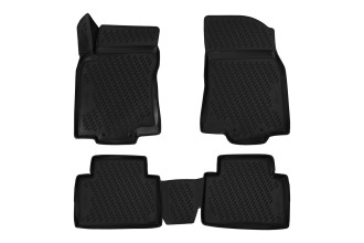 Коврики 3D в салон подходит для NISSAN X-Trail T32 (III, IIIр), 2013-, 4 шт. (ПУ, повышенная износостойкость) / Ниссан Х Трейл
