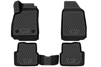Коврики 3D в салон подходит для CHEVROLET Cobalt (II, IIr) 2011-2016, 2020-/RAVON R4 2016-2020, 4 шт. (ПУ, повышенная / Шевроле Кобальт