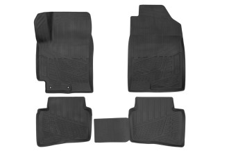 Коврики 3D в салон HYUNDAI SOLARIS/KIA RIO, 2017-, 4шт. (противоскользящие шипы, повышенная безопасность, ПУ) / Хендай Солярис