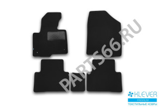Коврики в салон Klever Premium HYUNDAI Santa Fe АКПП 2012-2016, 2015-2018, кросс., 5 шт. (текстиль) / Хендай Санта Фе