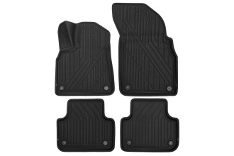 Коврики KVEST 3D в салон подходят для AUDI Q7, 2015-2019 кросс., 4шт. (полиуретан, черный, черный) / Ауди Ку7