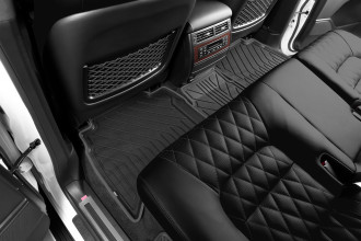 Коврики KVEST 3D в салон подходят для TOYOTA LC 200, 2015-2021, 5 шт. (полиуретан, черный, серый) в коробе / Тойота Ленд крузер
