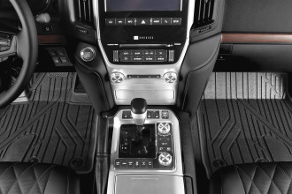 Коврики KVEST 3D в салон подходят для TOYOTA LC 200, 2015-2021, 5 шт. (полиуретан, черный, серый) в коробе / Тойота Ленд крузер