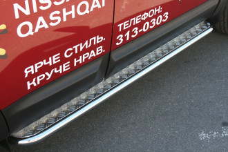 Пороги с листом d 42 (компл 2шт) "Nissan Qashqai" 2007, NQSH.82.0455 / Ниссан Кашкай