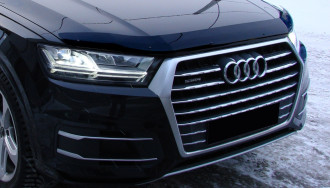 Дефлектор капота Audi Q7 2015-, темный / Ауди Ку7