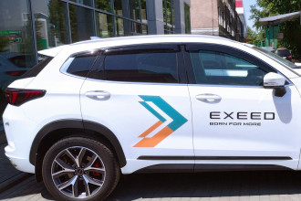 Дефлектор боковых окон EXEED LX, 2020-, 6ч., темный / Эксид ЛХ