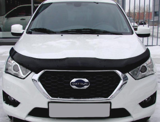 Дефлектор капота темный DATSUN ON-DO 2014-, DATSUN mi-DO 2015- / Дацун ОН ДО