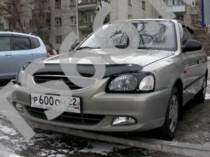 Дефлектор капота темный HYUNDAI ACCENT 2004- (Тагаз), NLD.SHYACC0012 / Хендай Акцент