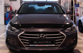 Дефлектор капота темный HYUNDAI ELANTRA 2016-2018 / Хендай Элантра