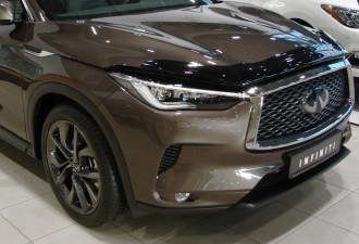 Дефлектор капота Infiniti QX50 2018-/QX55, 2021-, тёмный / Инфинити КХ50