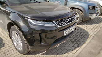 Дефлектор капота Land Rover Range Rover Evoque, 2018-, темный / Ленд Ровер Рендж Ровер Эвок