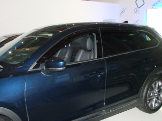 Дефлекторы боковых окон Mazda CX9, 2017-, 4ч., темный / Мазда СХ-9