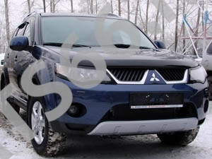 Дефлектор капота темный MITSUBISHI OUTLANDER XL 2007-2009, NLD.SMIOUT0712 / Митсубиси Аутлендер