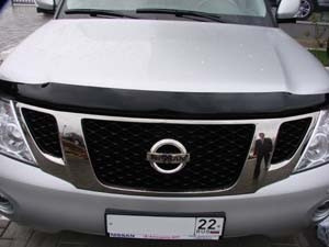Дефлектор капота темный NISSAN PATROL 2010-, NLD.SNIPATR1012 / Ниссан Патрол