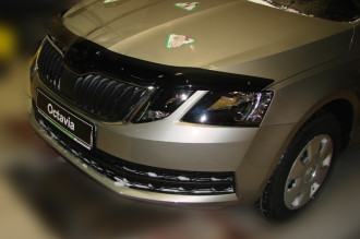 Дефлекторы капота для Skoda Octavia, 2017-2020 / Шкода Октавия