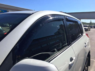 Дефлекторы боковых окон Toyota RAV4, 2006-2012, 4ч., темный / Тойота Рав 4