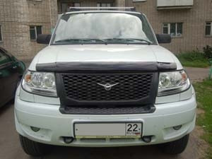 Дефлектор капота темный UAZ PATRIOT 2005-, NLD.SUAZPAT0512 / Патриот