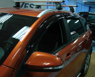 Дефлекторы боковых окон LADA Vesta, 2017-, WG, 4ч., темный / Лада Веста