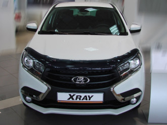 Дефлектор капота темный LADA Xray, HB, 2016- / Лада Иксрей