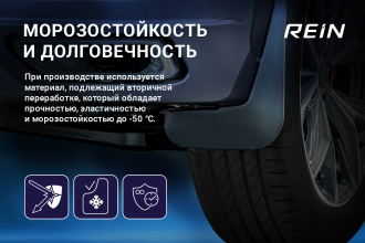 Брызговики передние TOYOTA Camry, 2014-2018, 2 шт. (standart) / Тойота Камри