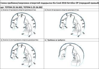 Подкрылок с шумоизоляцией KIA Ceed, 2018-2021, хетчбек (передний правый) / Киа Сид