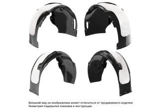 Комплект подкрылков с шумоизоляцией RENAULT Kaptur, 04/2016-, 4 элемента / Рено Каптюр