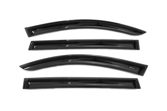 Дефлекторы окон Vinguru FORD Fusion 2002-2005, 2005-2012 /накладные/скотч/к-т 4 шт./литьевой поликарбонат / Форд Фьюжн