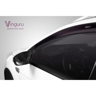Дефлекторы окон Vinguru CHEVROLET Aveo 2006-2012 /сед/накладные/скотч/к-т 4 шт./материал акрил / Шевроле Авео