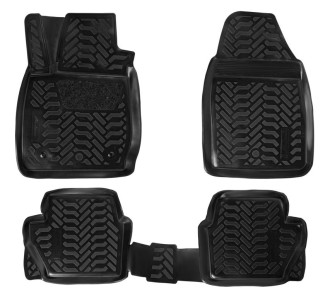 Ковры для Ford Fiesta (Mk VI) (14-), 4 шт., выс. борт, 3D с подпятником, ТЭП, черн. ACM-PS-27 AIRLINE