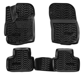 Ковры для Mitsubishi ASX (10-), 4 шт., выс. борт, 3D с подпятником, ТЭП, черн. ACM-PS-46 AIRLINE