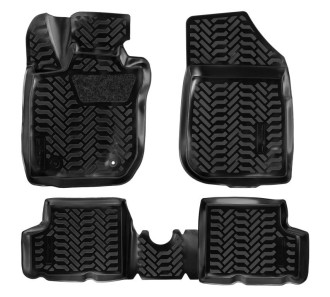 Ковры для Renault Duster 2WD (11-15), 4 шт., выс. борт, 3D с подпятником, ТЭП, черн. ACM-PS-53 AIRLINE