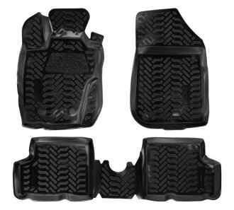 Ковры для Renault Duster 4WD (11-15), 4 шт., (крепеж), выс. борт, 3D с подпятником, ТЭП, черн. ACM-PS-54 AIRLINE