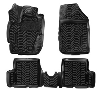 Ковры для Renault Duster (рест.)/Kaptur 4WD (15-), 4 шт., (крепеж), выс. борт, 3D с подпятником, ТЭП, черн. ACM-PS-55 AIRLINE