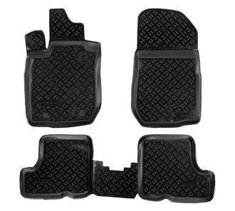 Ковры для Renault Sandero I /Sandero Stepway (09-14), 4 шт., (крепеж), выс. борт, ТЭП, черн. ACM-PS-57 AIRLINE