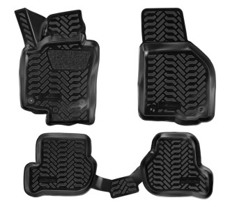 Ковры для Skoda Octavia (A5) (04-13), 4 шт., (крепеж), выс. борт, 3D с подпятником, ТЭП, черн. ACM-PS-59 AIRLINE