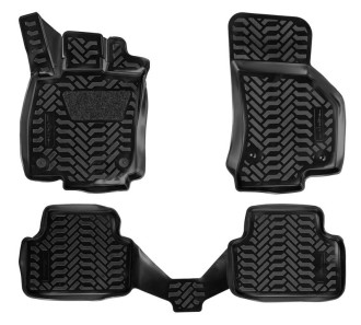 Ковры для Skoda Octavia (A7) (13-), 4 шт., (крепеж), выс. борт, 3D с подпятником, ТЭП, черн. ACM-PS-60 AIRLINE
