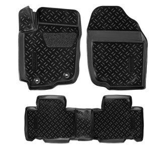 Ковры для Toyota RAV4 (2013-), 4 шт., (крепеж), выс. борт, 3D с подпятником, ТЭП, черн. ACM-PS-67 AIRLINE