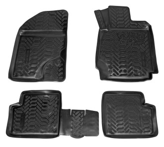 Ковры для Toyotа Corolla (00-07)(RHD), 4 шт., выс.борт, 3D с подпятником, ТЭП, черн. ACM-PS-79 AIRLINE