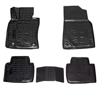 Ковры для Toyota Camry (17-), 5 шт., выс.борт, 3D с подпятником, ТЭП, черн. ACM-PS-83 AIRLINE